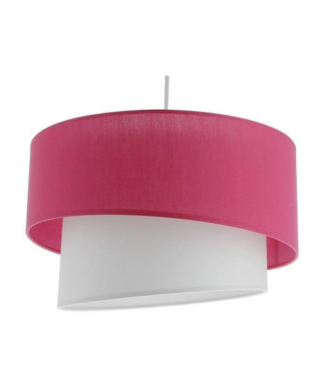 Suspension Ionos E27 60 W blanc et framboise