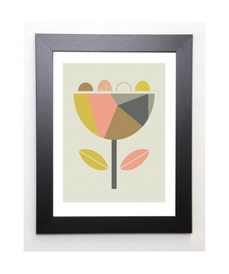 LITTLE DESIGN HAUS Image encadrée Scandi Flower  37x47 cm  beige