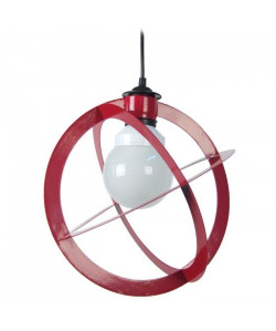 URAN Lustre  suspension métal,diametre 28 cm, forme planisphere, métal rouge