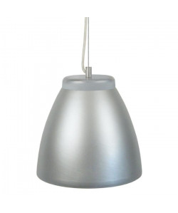 TROFA   Lustre  suspension céramique,  diametre 25 cm,ronde , argent, top métal