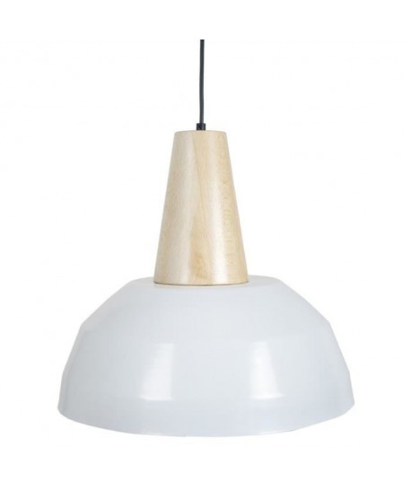 CAMPANA 1 Suspension 39x39x90 cm Bois et blanc