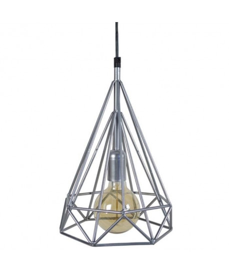 TRYLIS    Lustre  suspension fil métal, diametre 23 cm, aluminium