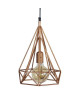 TRYLIS    Lustre  suspension fil métal, diametre 23 cm, cuivre