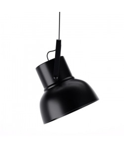 Lustre  suspension cloche métal Poulie Ř25 cm E27 60W noir