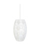 Lustre  suspension polyester décor ikat PowHow Ř15,5 cm E27 60W blanc