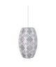 Lustre  suspension polyester décor ikat PowHow Ř15,5 cm E27 60W noir