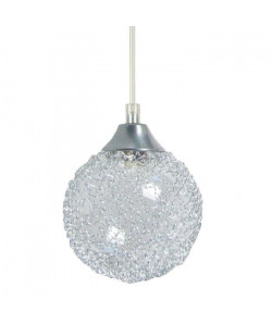 Lustre  suspension boule en verre Asia Ř11 cm G9 40W aluminium