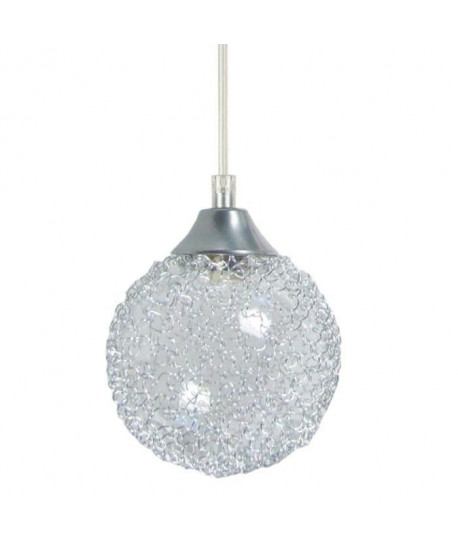 Lustre  suspension boule en verre Asia Ř11 cm G9 40W aluminium