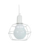 HEX GLOBE Suspension fil acier  18x18x80 cm  Blanc