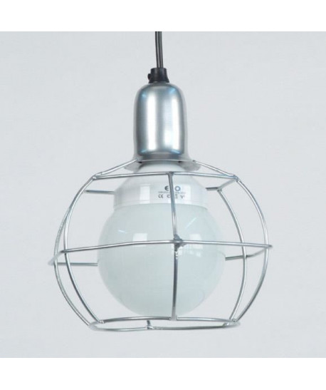 HEX GLOBE Suspension acier 18x18x80 cm Aluminium