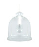 MANILLA Suspension verre 28x28x90 cm Blanc