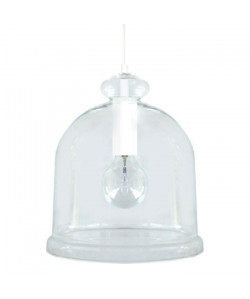 MANILLA Suspension verre 28x28x90 cm Blanc