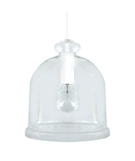 MANILLA Suspension verre 28x28x90 cm Blanc