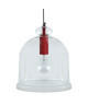 MANILLA Suspension verre 28x28x90 cm Rouge