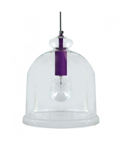 MANILLA Suspension verre 28x28x90 cm Violet