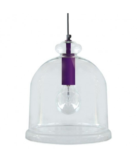 MANILLA Suspension verre 28x28x90 cm Violet