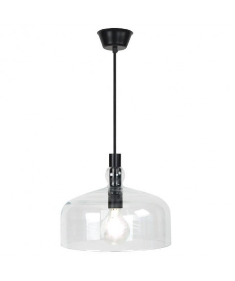 TESTO Suspension verre soufflé bouche  28x28x90 cm  Noir