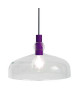 TESTO Suspension verre soufflé bouche  28x28x90 cm  Violet