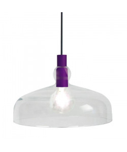 TESTO Suspension verre soufflé bouche  28x28x90 cm  Violet