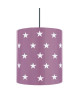 ETOILES Suspension tôle acier découpé laser  20x20x60 cm  Mauve