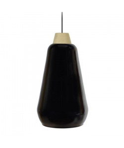 KUOPIO Suspension verre 23x23x90 cm Noir