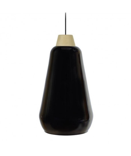 KUOPIO Suspension verre 23x23x90 cm Noir