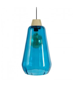 KUOPIO OPTIQUE Suspension verre 23x23x90 cm Bleu