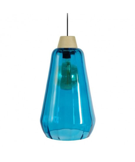 KUOPIO OPTIQUE Suspension verre 23x23x90 cm Bleu