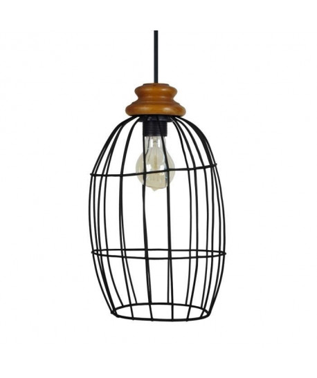 MELONE Suspension acier 20x20x90 cm Noir