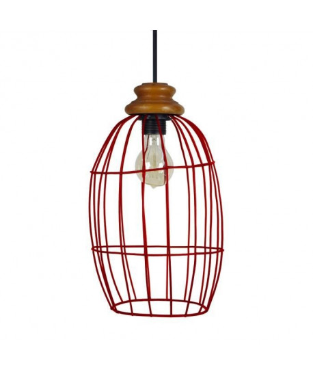 MELONE Suspension acier 20x20x90 cm Rouge