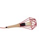 OLYMPIA Lampe baladeuse Bois hetre   15x15x35cm  Rouge/Rouge