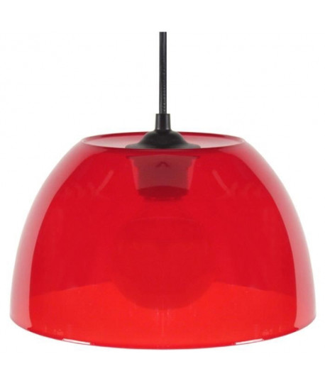 Lustre  suspension Plexi E27 15 W Ř25 cm Rouge