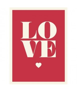 Affiche papier   Love en rouge   Braun Studio    30x40 cm