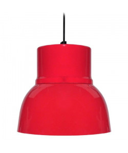 CLOCHE Lustre  suspension métal Ř24cm  Coloris rouge