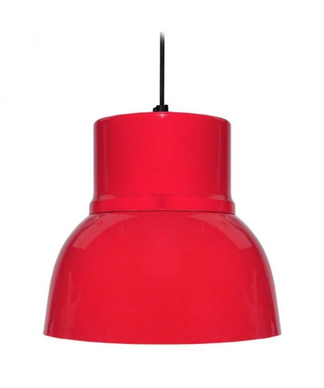 CLOCHE Lustre  suspension métal Ř24cm  Coloris rouge