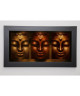 MAHAYANA Image encadrée Buddha in Three Lights 29,7x57 cm Marron