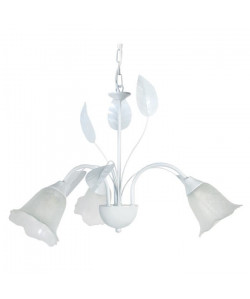 Lustre Eglantine 3 lumieres E14 15 W Blanc