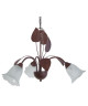 Lustre Eglantine 3 lumieres E14 15 W Marron