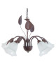 Lustre Eglantine 5 lumieres E14 15 W Marron