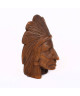 Masque indien bois brut  H 20 cm