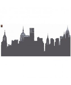 PLAGE Sticker déco ARDOISE  Vue de New York1 Planche 46x100 cm