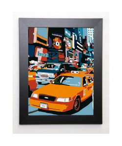 MANZO GIOVANNI Image encadrée Taxi NY 37x47 cm Multicolore