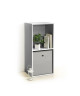 HOMEA Cube de rangement avec 2 niches 67,6x34,4x29,5 cm blanc