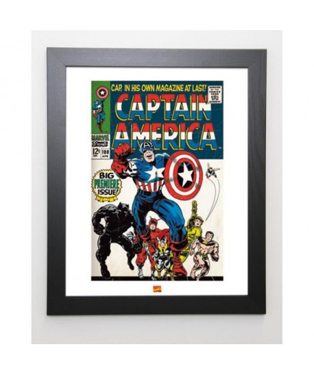 MARVEL Image encadrée Captain America  47x57 cm  Bleu