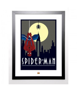 MARVEL DECO Image encadrée Spider Man Hanging 67x87 cm Marron