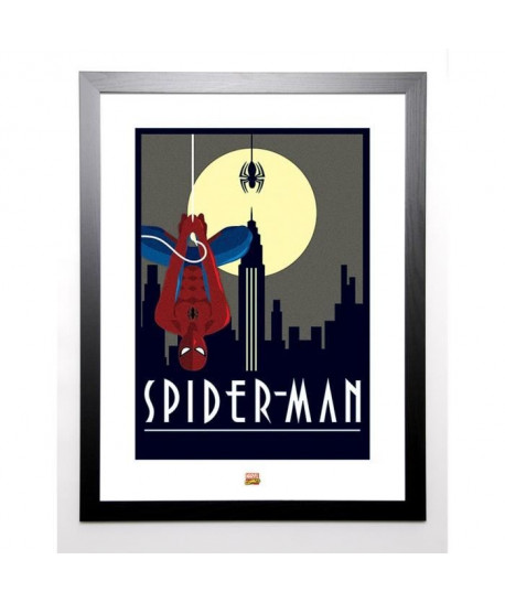 MARVEL DECO Image encadrée Spider Man Hanging 67x87 cm Marron