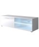 KORA Meuble TV contemporain blanc brillant  L 118cm