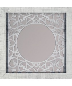 WOOD Miroir design 47x47 cm blanc mat