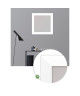 BASIC Miroir rectangulaire 30x30 cm Blanc