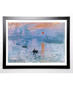 MONET Image encadrée Impression : Soleil Levant 67x87 cm Multicolore